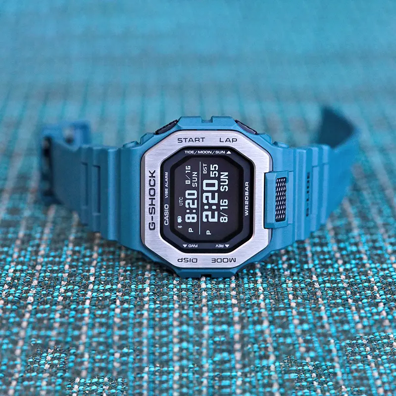 Casio G-Shock Digital G-LIDE (Bluetooth) Light Blue Strap Men's Watch- GBX-100-2A